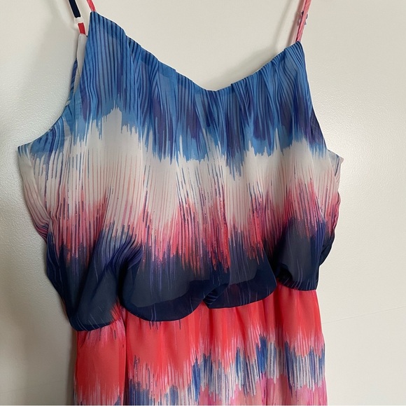 Bisou Bisou Colorful Tie-Dye Ombré Maxi Dress Size 16 - Picture 4 of 15
